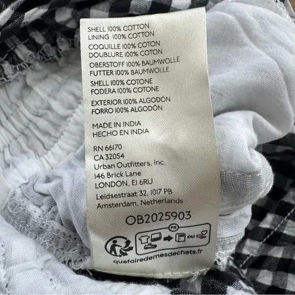 NWT Free People Retro Heatwave Gingham One-Piece Jumpsuit Black and White Boho - Picture 12 of 15